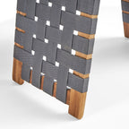 Salon de jardin pliable Huntsville 2 places en bois d'acacia avec ceinture décorative par Christopher Knight Home