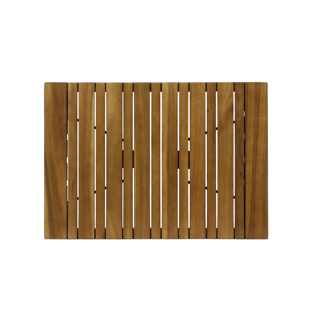 Salon de jardin pliable Huntsville 2 places en bois d'acacia avec ceinture décorative par Christopher Knight Home