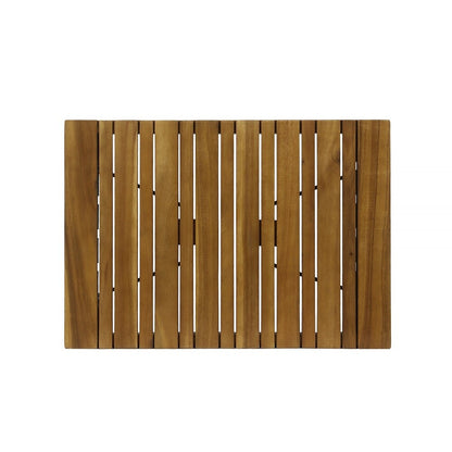 Salon de jardin pliable Huntsville 2 places en bois d'acacia avec ceinture décorative par Christopher Knight Home