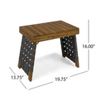 Salon de jardin pliable Huntsville 2 places en bois d'acacia avec ceinture décorative par Christopher Knight Home