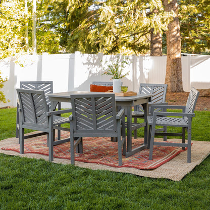 Ensemble de salle à manger extensible en acacia 7 pièces Middlebrook Hydaburg
