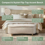 Banc d'appoint de rangement incurvé de style boucle INK IVY Bailey