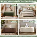 Banc d'appoint de rangement incurvé de style boucle INK IVY Bailey