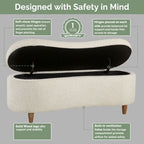 Banc d'appoint de rangement incurvé de style boucle INK IVY Bailey