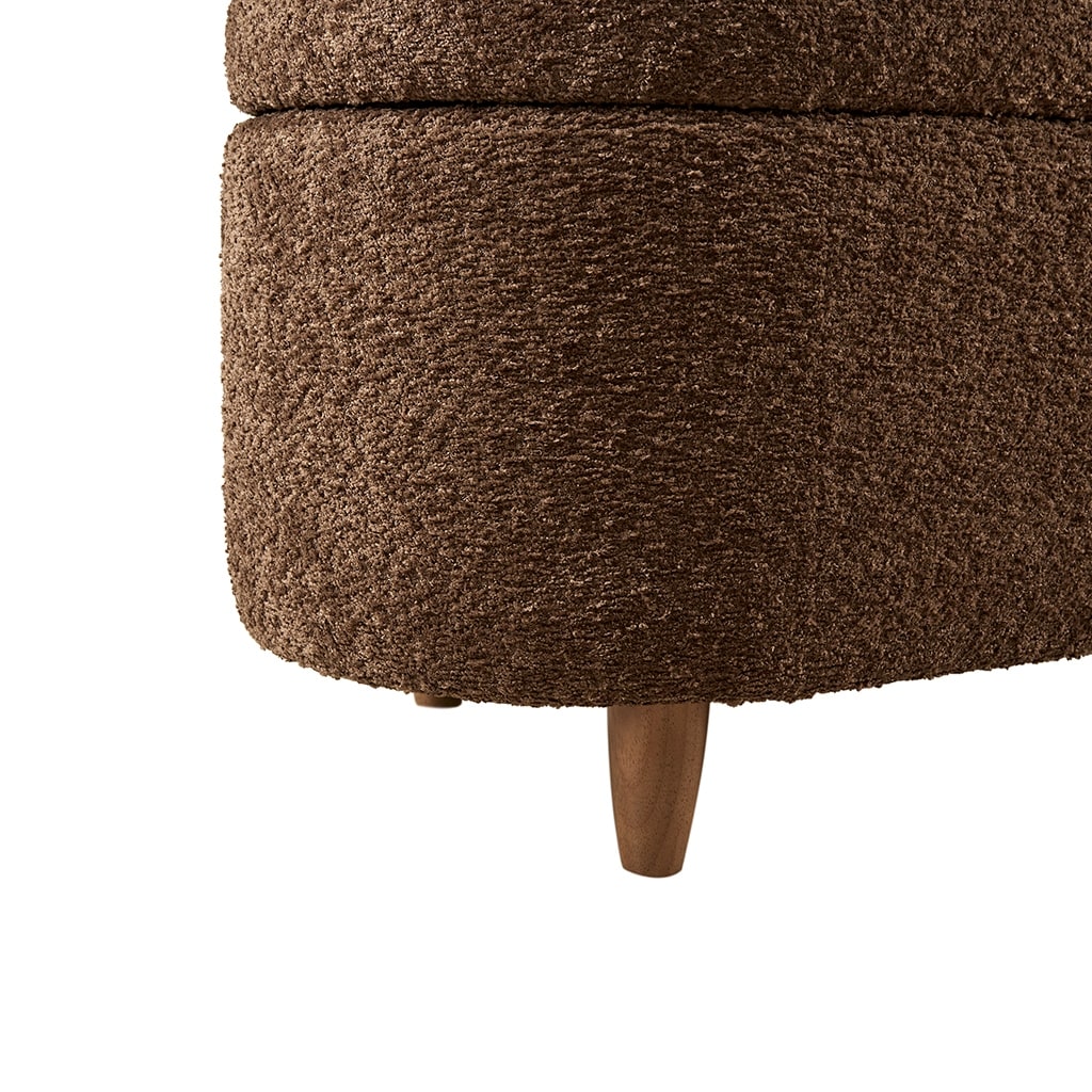 Banc d'appoint de rangement incurvé de style boucle INK IVY Bailey