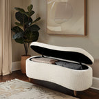 Banc d'appoint de rangement incurvé de style boucle INK IVY Bailey