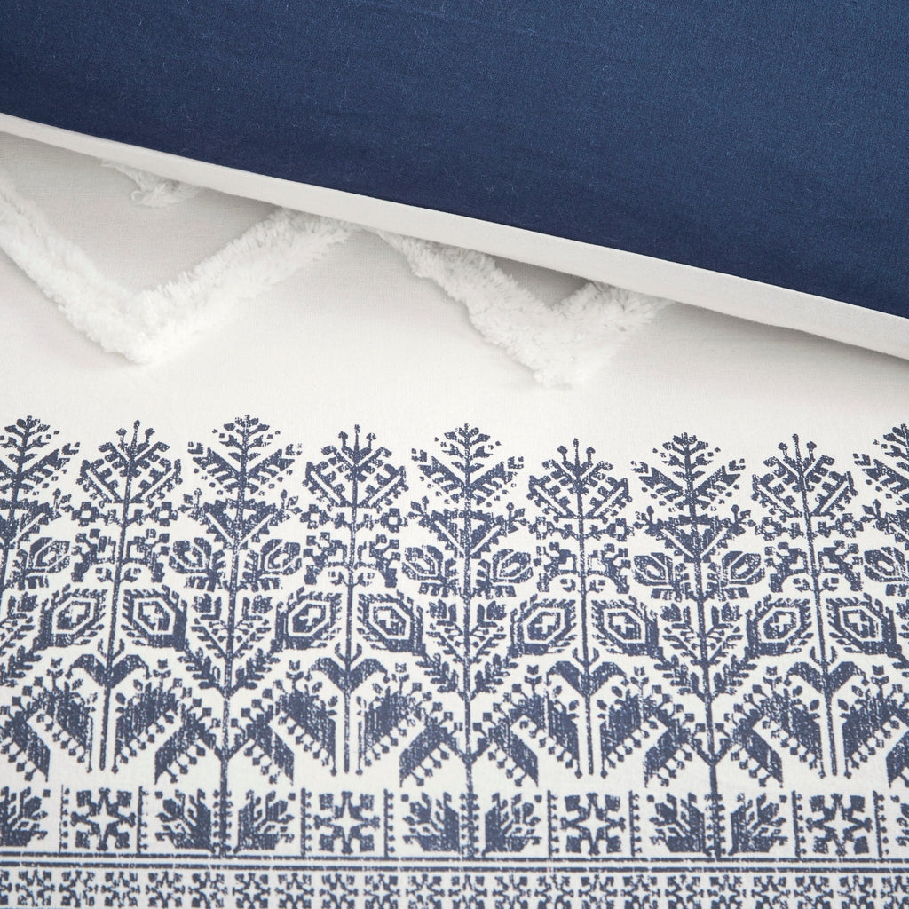 Parure de lit 3 pièces en coton avec capitonnage chenille INK+IVY Mila