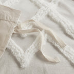 Parure de lit 3 pièces en coton avec capitonnage chenille INK+IVY Mila
