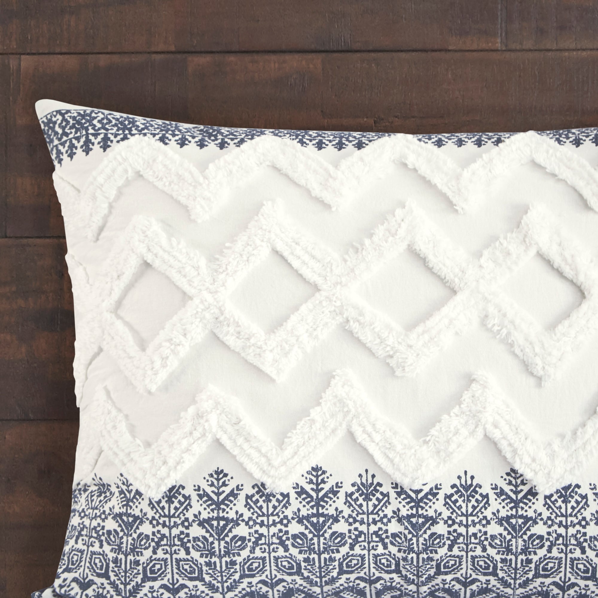 Parure de lit 3 pièces en coton avec capitonnage chenille INK+IVY Mila