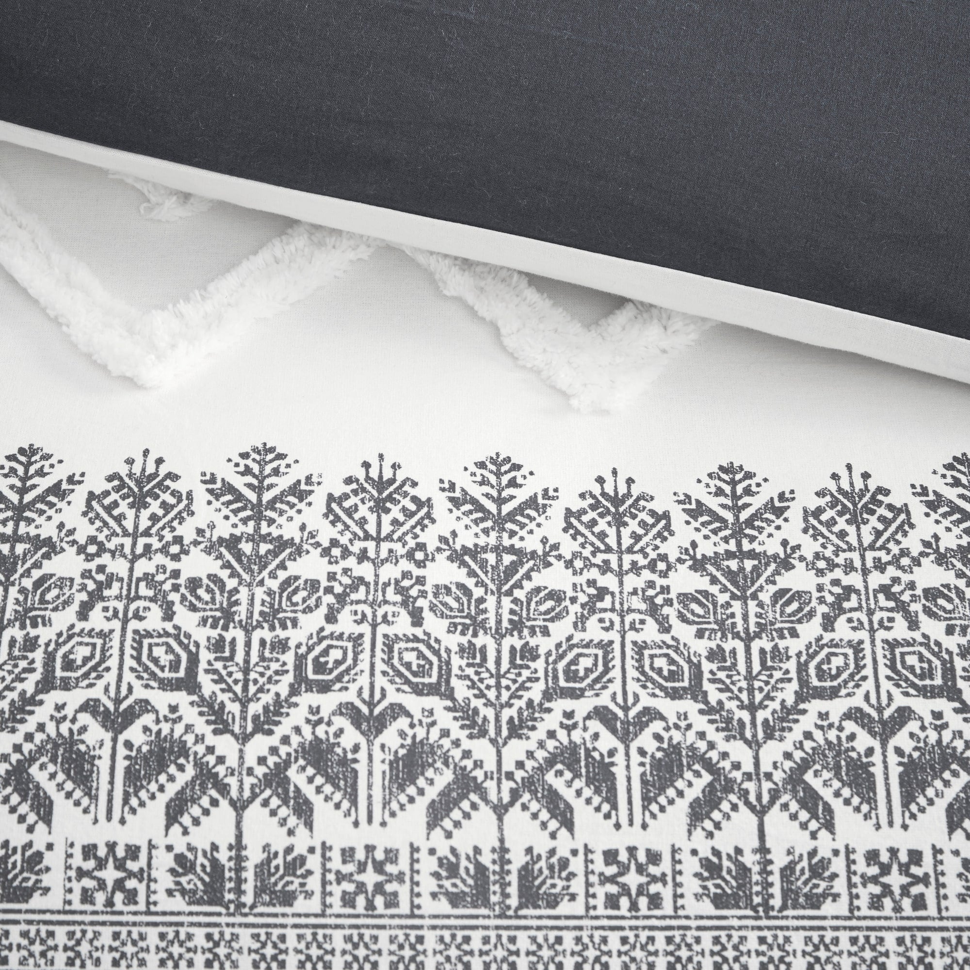 Parure de lit 3 pièces en coton avec capitonnage chenille INK+IVY Mila
