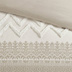 Parure de lit 3 pièces en coton avec capitonnage chenille INK+IVY Mila