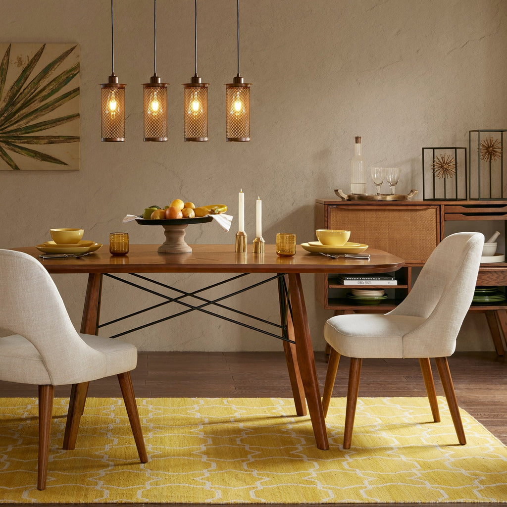 Chaises de salle à manger rembourrées INK IVY Nola avec dossier découpé (lot de 2)
