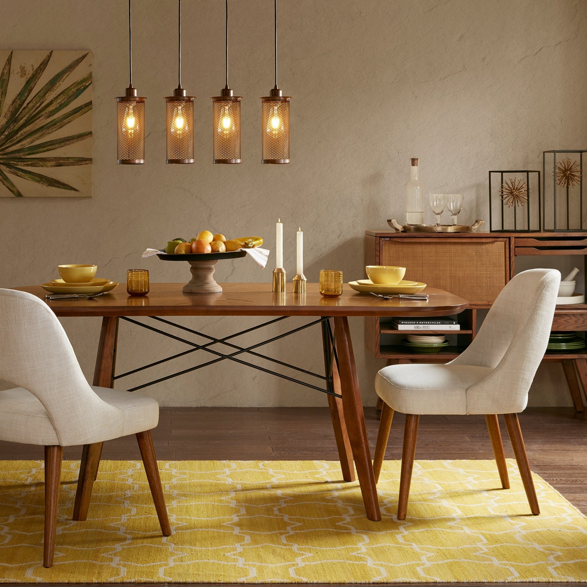 Chaises de salle à manger rembourrées INK IVY Nola avec dossier découpé (lot de 2)