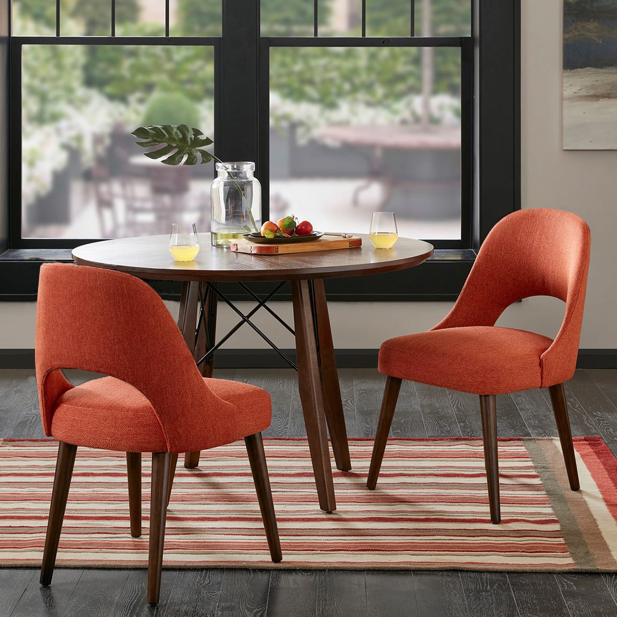 Chaises de salle à manger rembourrées INK IVY Nola avec dossier découpé (lot de 2)