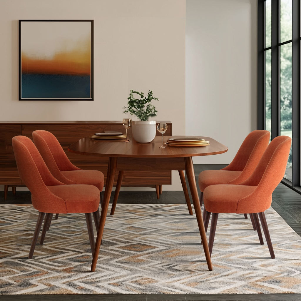 Chaises de salle à manger rembourrées INK IVY Nola avec dossier découpé (lot de 2)
