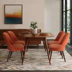 Chaises de salle à manger rembourrées INK IVY Nola avec dossier découpé (lot de 2)