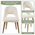 Chaises de salle à manger rembourrées INK IVY Nola avec dossier découpé (lot de 2)