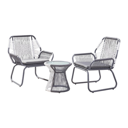 Ensemble de salon de jardin tissé 3 pièces Idaho par Christopher Knight Home