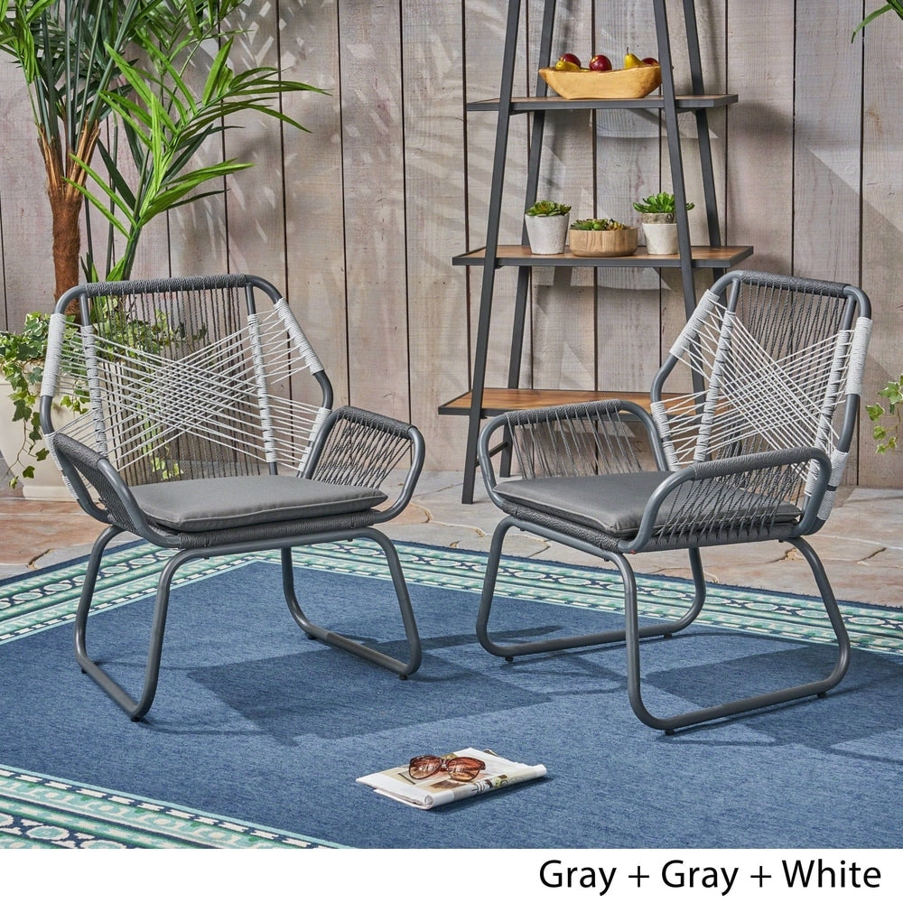 Chaises d'extérieur Idaho Rope Club (lot de 2) par Christopher Knight Home