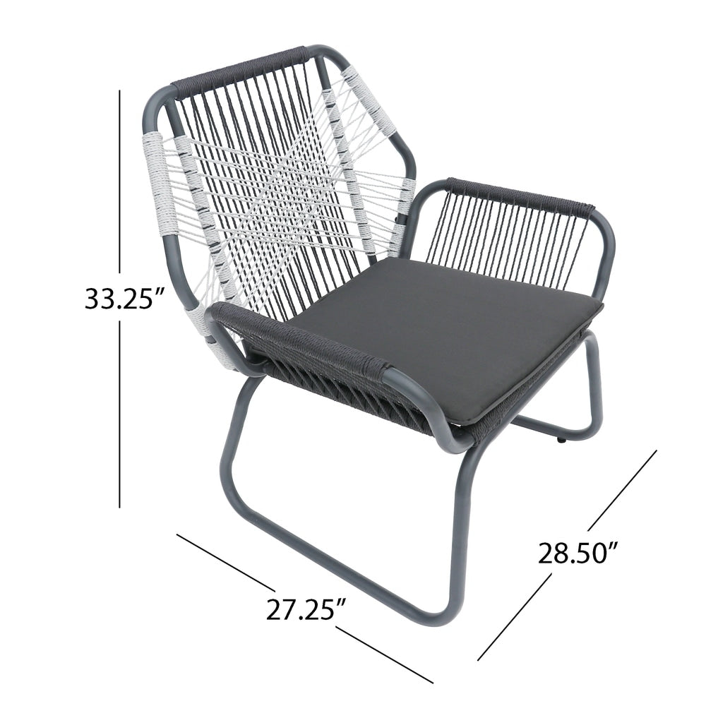 Chaises d'extérieur Idaho Rope Club (lot de 2) par Christopher Knight Home
