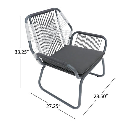 Chaises d'extérieur Idaho Rope Club (lot de 2) par Christopher Knight Home