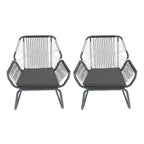 Chaises d'extérieur Idaho Rope Club (lot de 2) par Christopher Knight Home