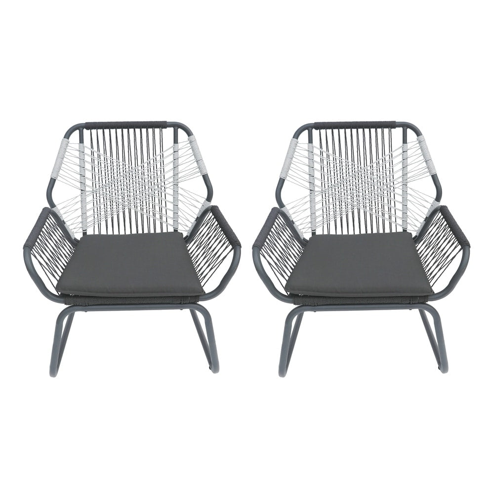 Chaises d'extérieur Idaho Rope Club (lot de 2) par Christopher Knight Home