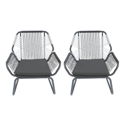 Chaises d'extérieur Idaho Rope Club (lot de 2) par Christopher Knight Home