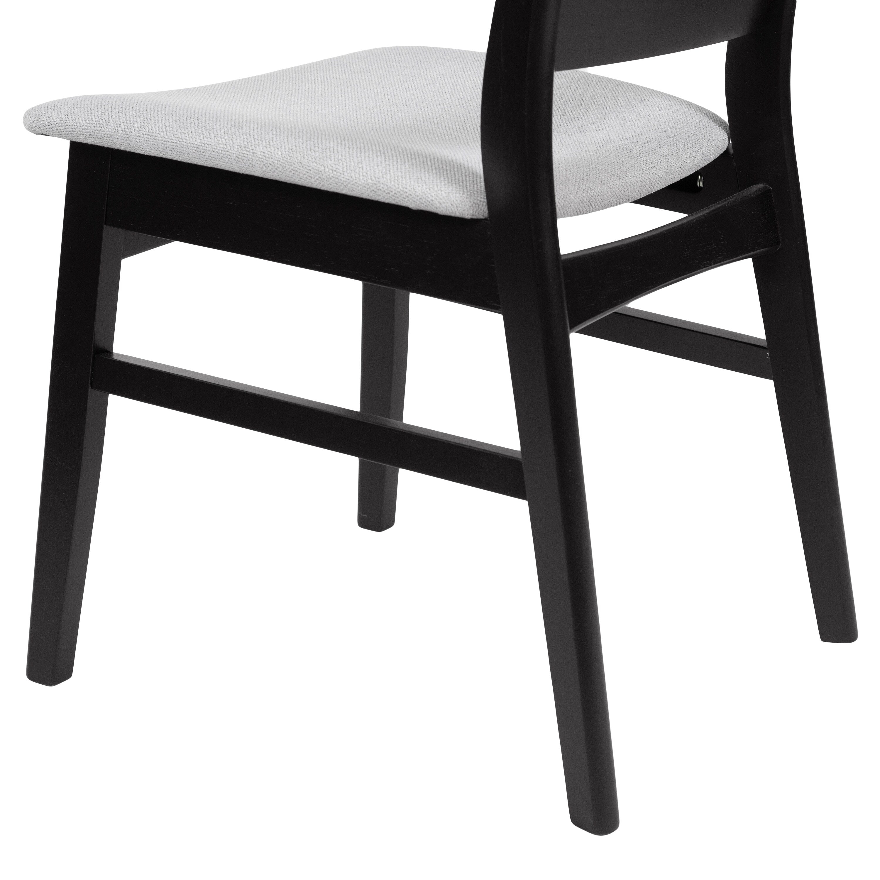 Chaise de salle à manger Abrielle en bois d'hévéa rembourrée, style milieu de siècle, par Christopher Knight Home (lot de 2)