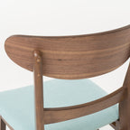 Chaise de salle à manger Abrielle en bois d'hévéa rembourrée, style milieu de siècle, par Christopher Knight Home (lot de 2)