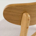 Chaise de salle à manger Abrielle en bois d'hévéa rembourrée, style milieu de siècle, par Christopher Knight Home (lot de 2)