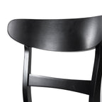 Chaise de salle à manger Abrielle en bois d'hévéa rembourrée, style milieu de siècle, par Christopher Knight Home (lot de 2)