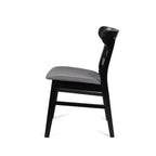 Chaise de salle à manger Abrielle en bois d'hévéa rembourrée, style milieu de siècle, par Christopher Knight Home (lot de 2)