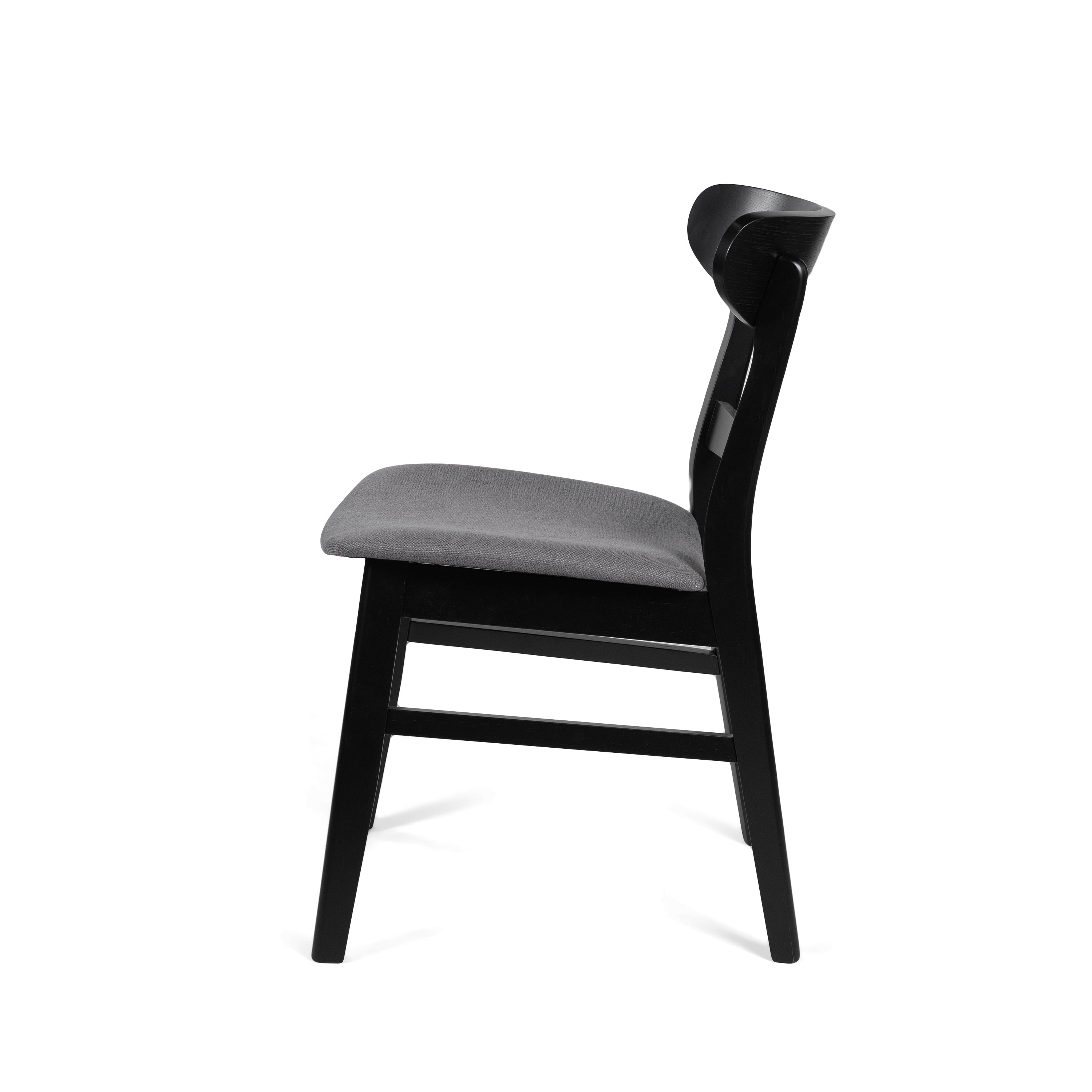 Chaise de salle à manger Abrielle en bois d'hévéa rembourrée, style milieu de siècle, par Christopher Knight Home (lot de 2)