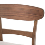 Chaise de salle à manger Abrielle en bois d'hévéa rembourrée, style milieu de siècle, par Christopher Knight Home (lot de 2)