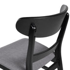 Chaise de salle à manger Abrielle en bois d'hévéa rembourrée, style milieu de siècle, par Christopher Knight Home (lot de 2)