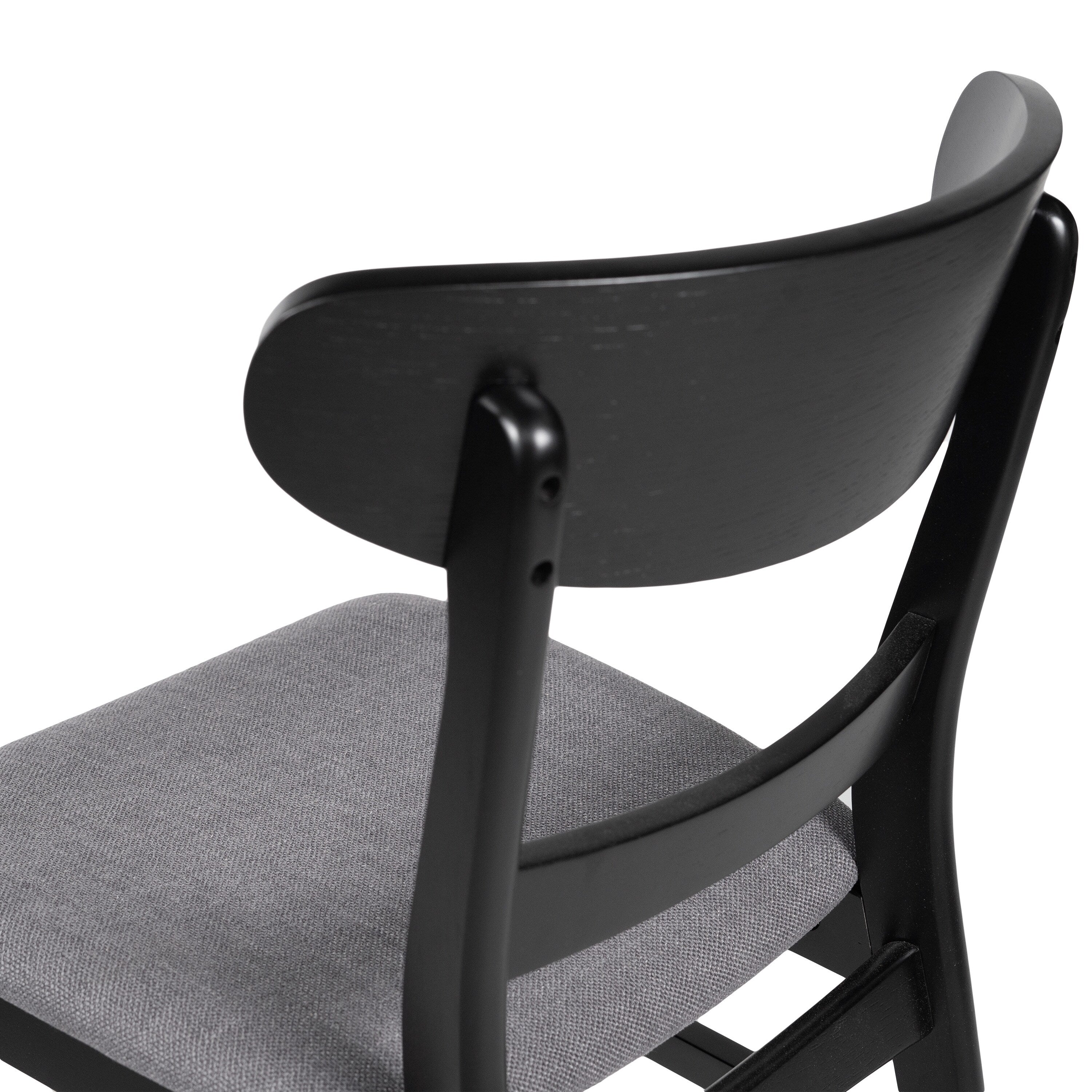 Chaise de salle à manger Abrielle en bois d'hévéa rembourrée, style milieu de siècle, par Christopher Knight Home (lot de 2)