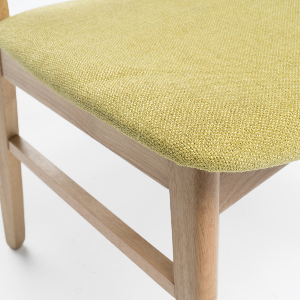 Chaise de salle à manger Abrielle en bois d'hévéa rembourrée, style milieu de siècle, par Christopher Knight Home (lot de 2)