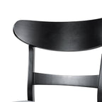 Chaise de salle à manger Abrielle en bois d'hévéa rembourrée, style milieu de siècle, par Christopher Knight Home (lot de 2)