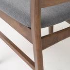 Chaise de salle à manger Abrielle en bois d'hévéa rembourrée, style milieu de siècle, par Christopher Knight Home (lot de 2)