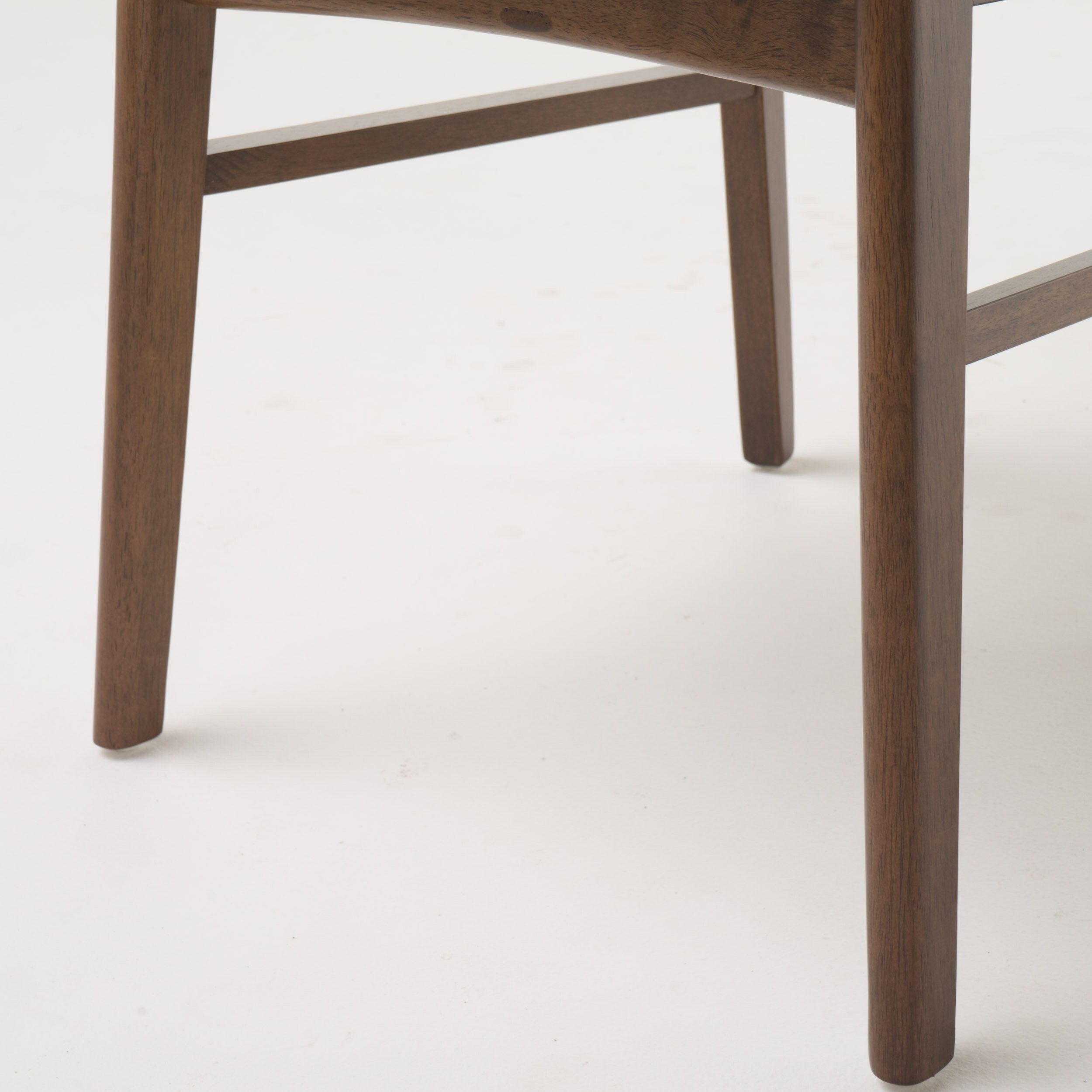 Chaise de salle à manger Abrielle en bois d'hévéa rembourrée, style milieu de siècle, par Christopher Knight Home (lot de 2)