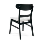 Chaise de salle à manger Abrielle en bois d'hévéa rembourrée, style milieu de siècle, par Christopher Knight Home (lot de 2)
