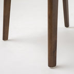 Chaise de salle à manger Abrielle en bois d'hévéa rembourrée, style milieu de siècle, par Christopher Knight Home (lot de 2)