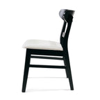 Chaise de salle à manger Abrielle en bois d'hévéa rembourrée, style milieu de siècle, par Christopher Knight Home (lot de 2)