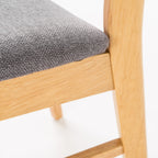 Chaise de salle à manger Abrielle en bois d'hévéa rembourrée, style milieu de siècle, par Christopher Knight Home (lot de 2)
