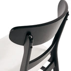 Chaise de salle à manger Abrielle en bois d'hévéa rembourrée, style milieu de siècle, par Christopher Knight Home (lot de 2)