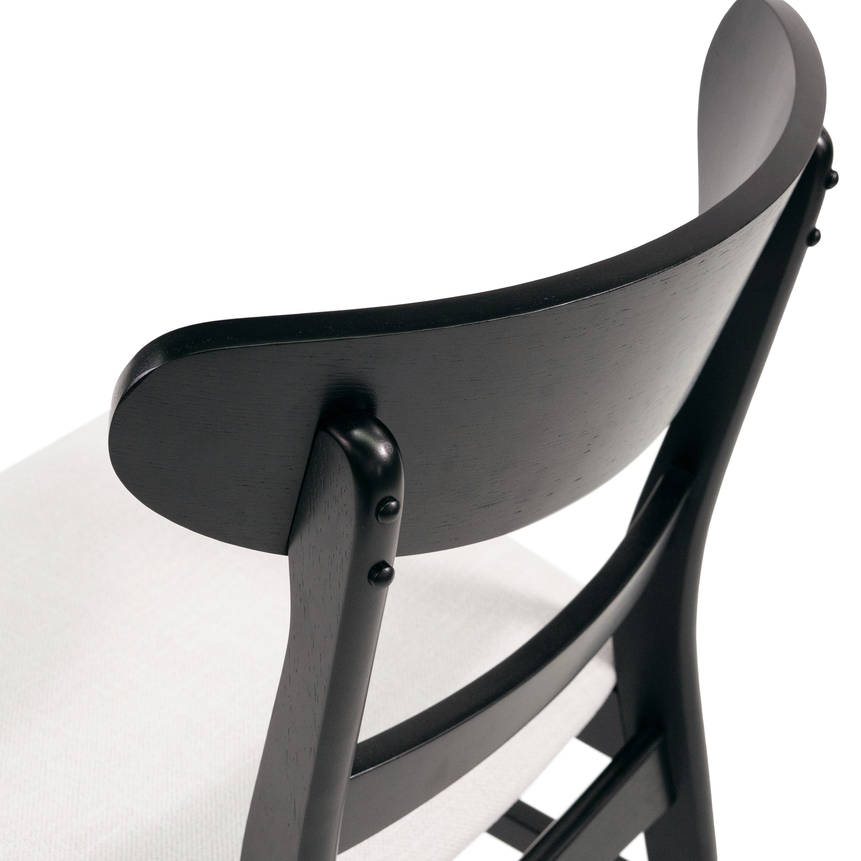 Chaise de salle à manger Abrielle en bois d'hévéa rembourrée, style milieu de siècle, par Christopher Knight Home (lot de 2)