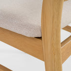 Chaise de salle à manger Abrielle en bois d'hévéa rembourrée, style milieu de siècle, par Christopher Knight Home (lot de 2)