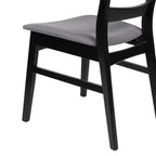 Chaise de salle à manger Abrielle en bois d'hévéa rembourrée, style milieu de siècle, par Christopher Knight Home (lot de 2)