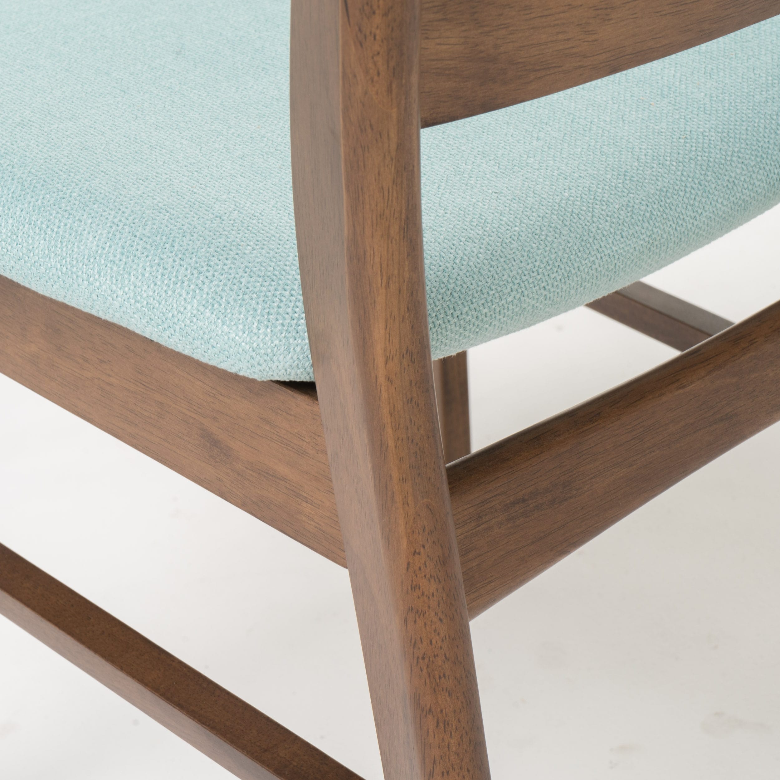 Chaise de salle à manger Abrielle en bois d'hévéa rembourrée, style milieu de siècle, par Christopher Knight Home (lot de 2)